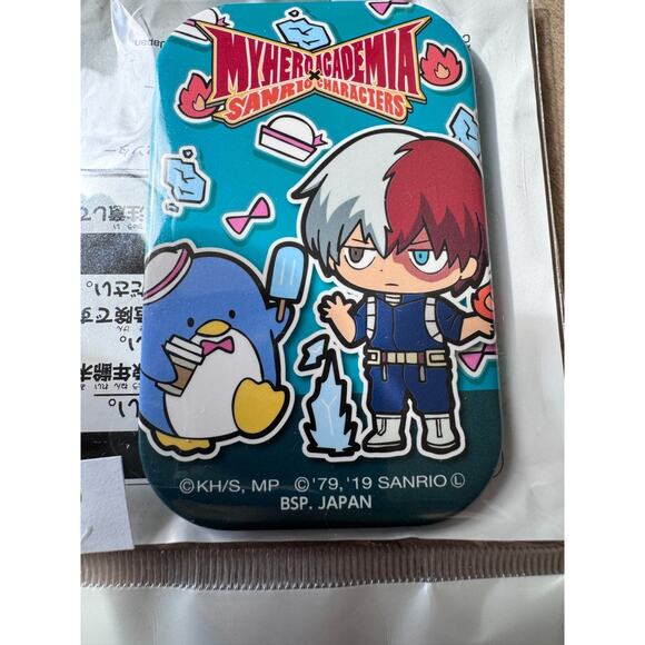 My Hero Academia Sanrio Pin Button Can Badge Todoroki Tuxedo Sam - Picture 1 of 5